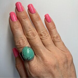Desert Rose Trading Company DTR .925 Turquoise Chunky Ring
